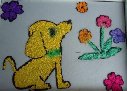 小狗和花儿