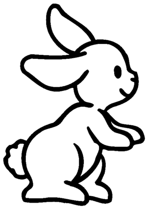 我爱我的小白兔简笔画