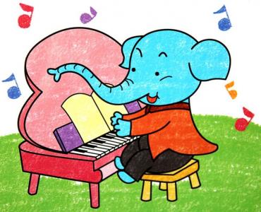 大象弹钢琴