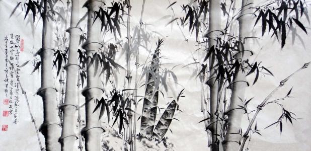 竹子的儿童画-四季竹