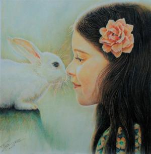 小兔子和小女孩