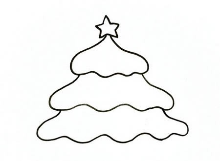彩色圣诞树简笔画怎么画简单又漂亮
