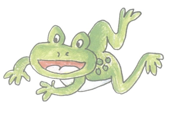 大嘴蛙简笔画图片