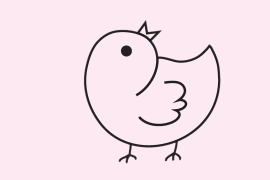 简笔画小鸡的简单画法图片