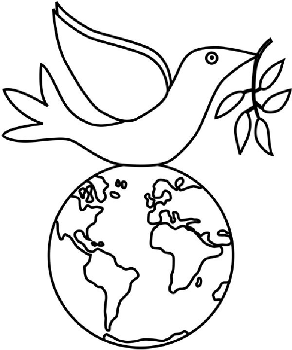 世界和平的简笔画简单图片