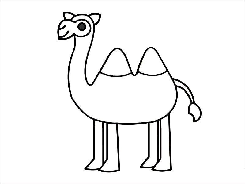 骆驼简笔画 可爱 画画图片