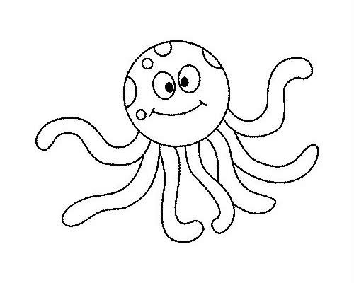 教你画一只章鱼简笔画步骤图解教程