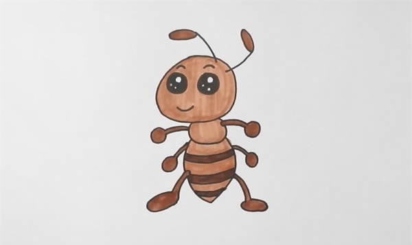卡通蚂蚁怎么画简笔画简单又漂亮
