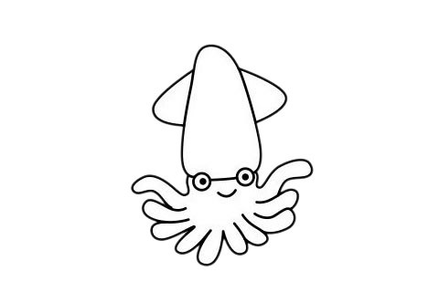 章鱼的脚简笔画图片