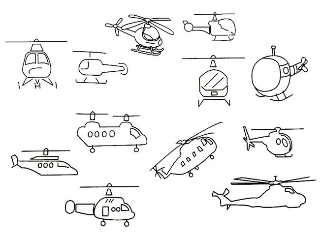 简笔画飞机的画法步骤图片