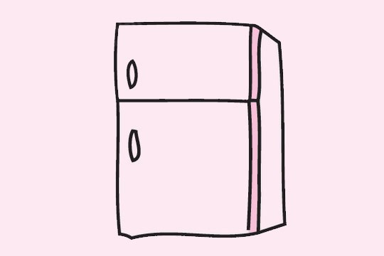冰箱简笔画 简单图片