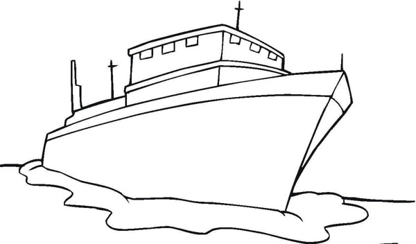 轮船简笔画法图片