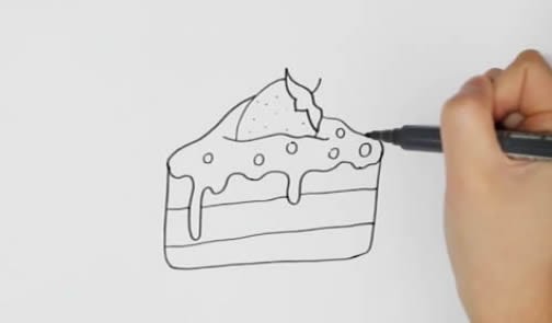 蛋糕怎么画简笔画简单又好看