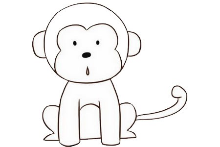 小猴子的画法图片