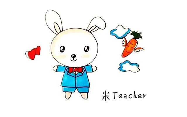 爱吃胡萝卜的小兔子简笔画教程,图片,简笔画-学笔画