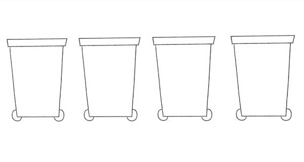 分类垃圾桶简笔画图片