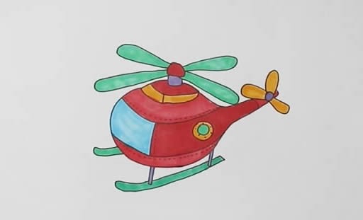 直升机怎么画简笔画简单好看