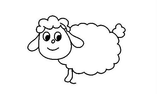 绵羊简笔画的画法步骤图片