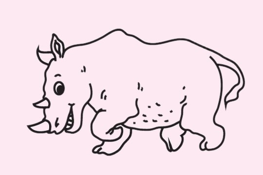 犀牛怎么画霸气图片