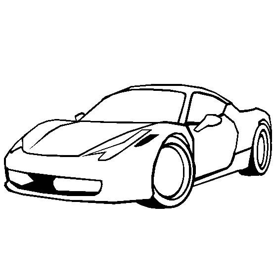 法拉利超级跑车简笔画图片