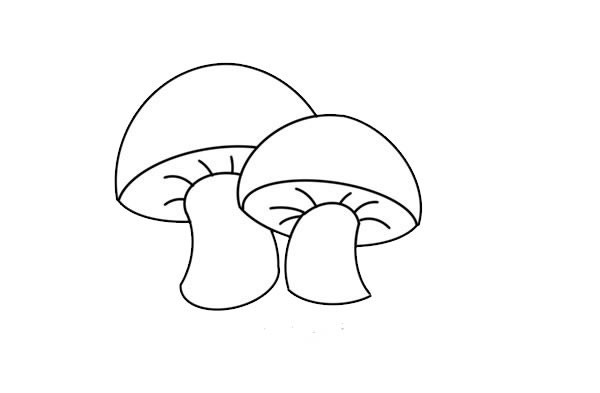 手指蘑菇简笔画图片