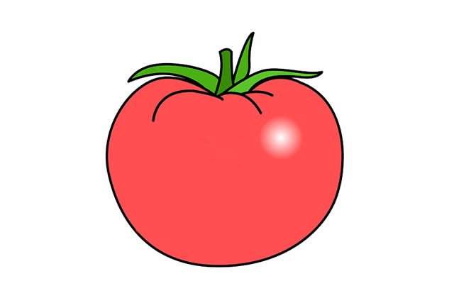 幼儿简笔画西红柿图片