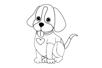 小狗最简单的简笔画图片