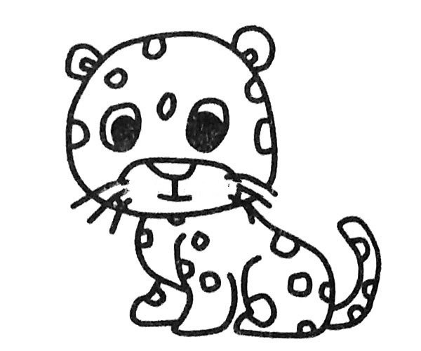 怎么画豹子简单画法图片