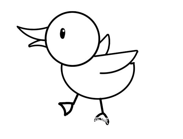 小鸭子的画法儿童简笔图片