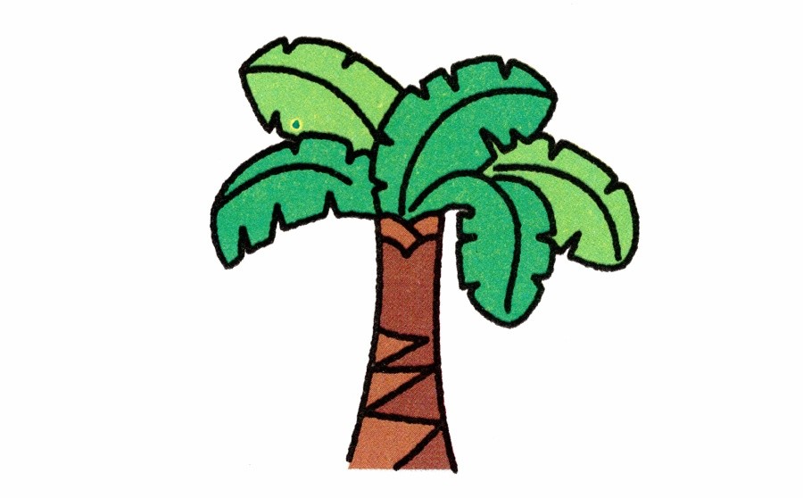 怎样画香蕉树简单画法图片