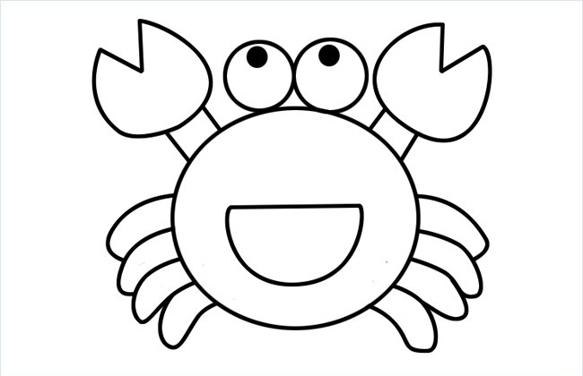 小螃蟹画法简笔画图片图片