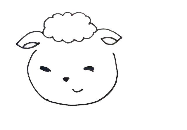 可爱又简单的小绵羊简笔画