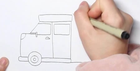 画一辆工程车怎么画简单又好看-工程车简笔画
