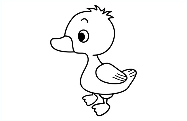 鸭子简笔画 可爱 简单图片
