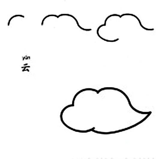 简单的白云怎么画图片