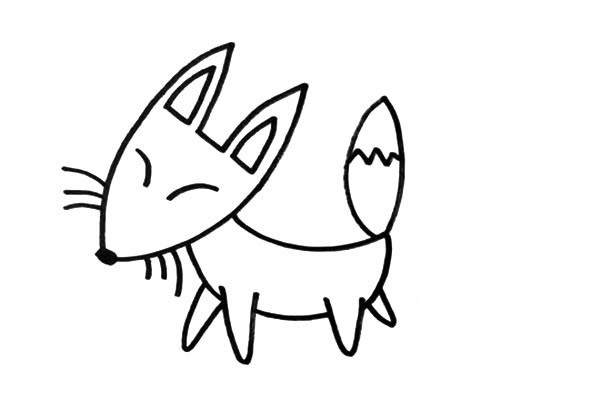 狐狸的尾巴简笔画图片