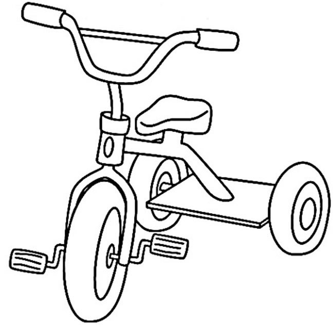 儿童三轮单车交通工具简笔画步骤图片大全,儿童简笔画,幼儿简笔画,简