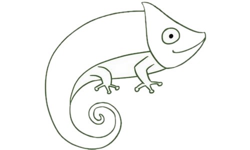 蜥蜴简笔画的画法步骤教程