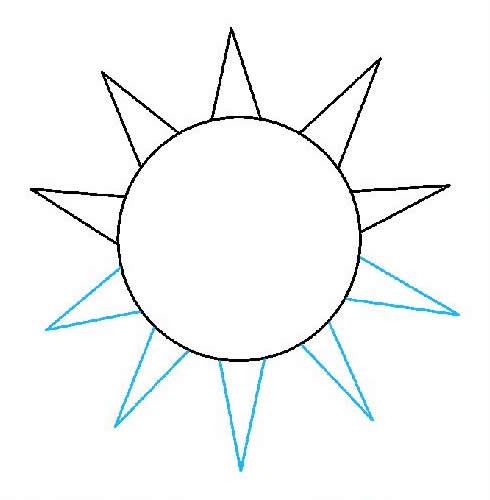 太阳简笔画 画法图片