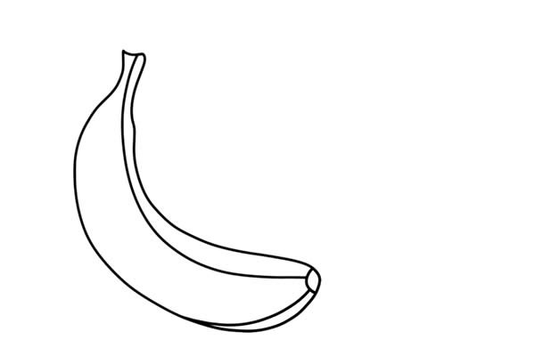 一根香蕉的简单画法图片