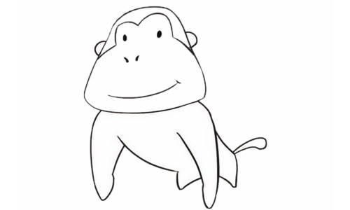黑猩猩简笔画动物园图片