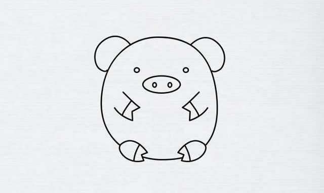 可爱小猪的画法图片