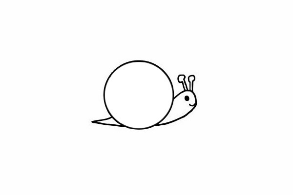 蜗牛壳简笔画画法图片