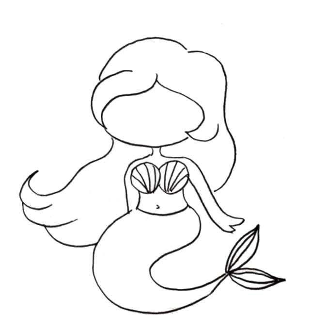 美人鱼公主简笔画法图片