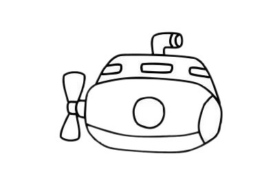 潜水艇简笔画图片
