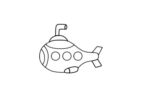 潜水艇怎么画简单画法又好看