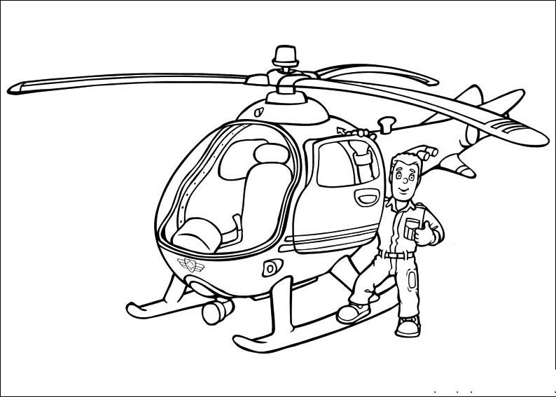 海上救援直升机简笔画图片