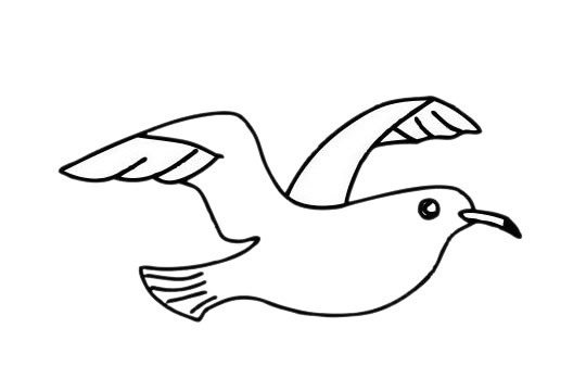 一群海鸥的简笔画图片