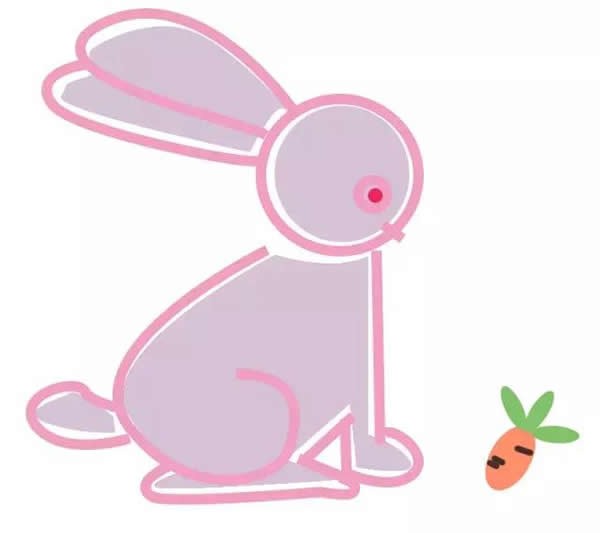 6、1、0画小兔子简笔画步骤图片教程