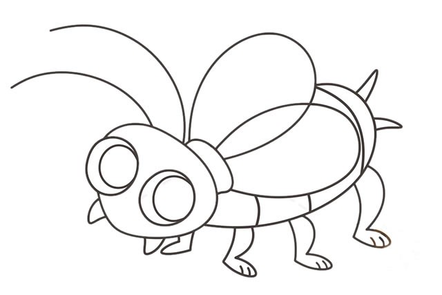 蟋蟀怎么画轮廓图片